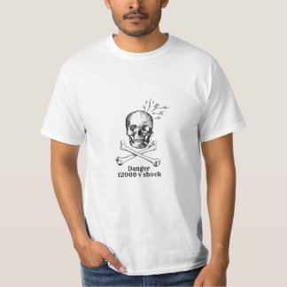 T-shirt met schedelgevaarsthema