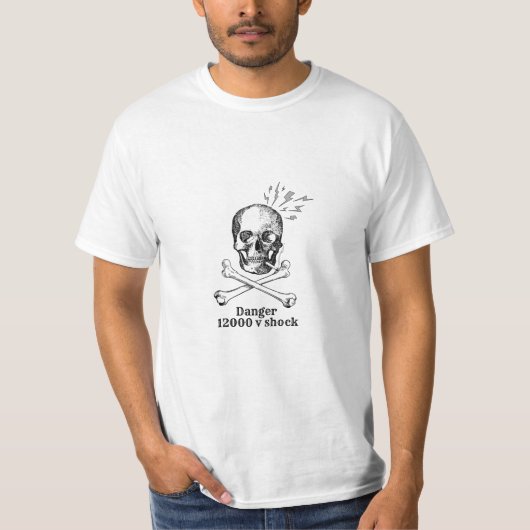 T-shirt met schedelgevaarsthema (Voorkant)