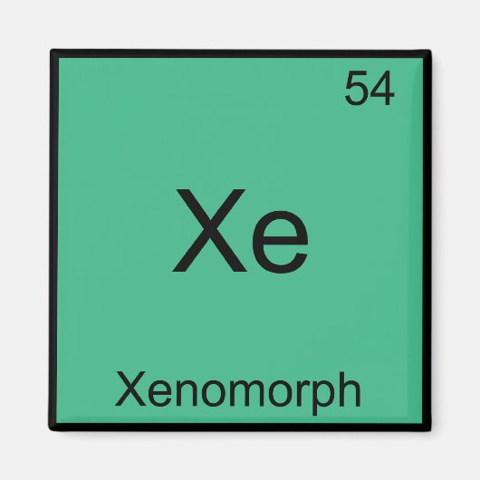 T-shirt met scheikundig element symbool van Xe - X Magneet (Voorkant)
