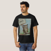 T-shirt met schilderij van protesterende uil (Voorkant volledig)