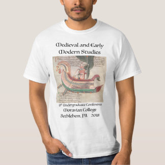 t-shirt met schip van middeleeuws manuscript lg