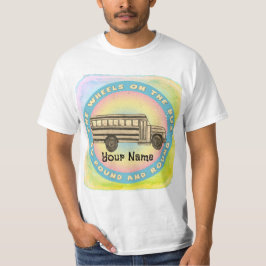 T-shirt met schoolbuswielen
