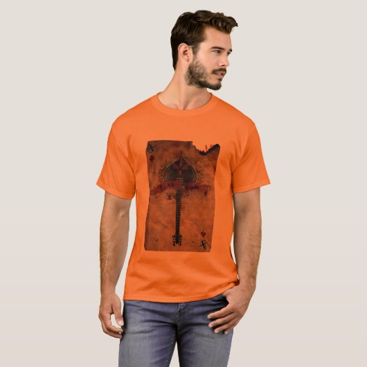 T-shirt met schoppen (Voorkant volledig)
