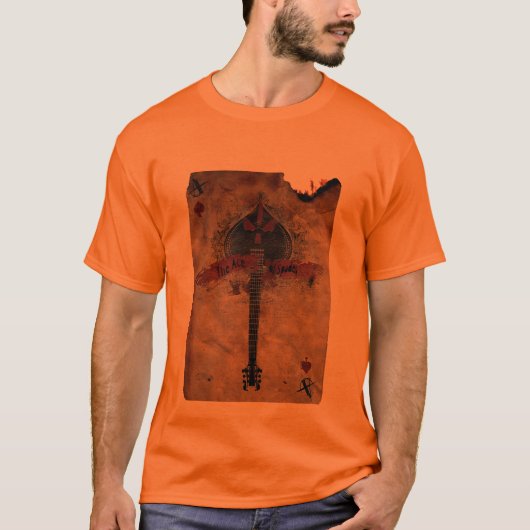 T-shirt met schoppen (Voorkant)