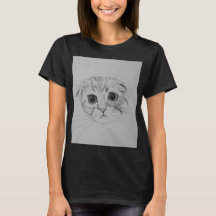 T-shirt met Schotse Fold Kitten