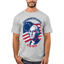 T-shirt met Semiquincentennial George Washington