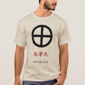 T-shirt met Shimazu-clanwapen (Kamon) (Voorkant)