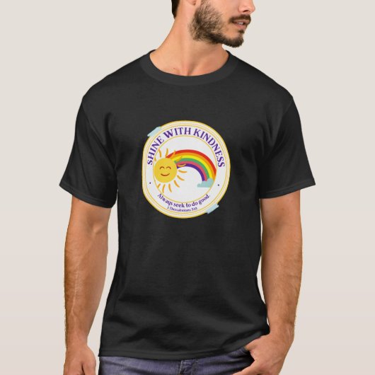 T-shirt met 'Shine with Kindness' (Voorkant)