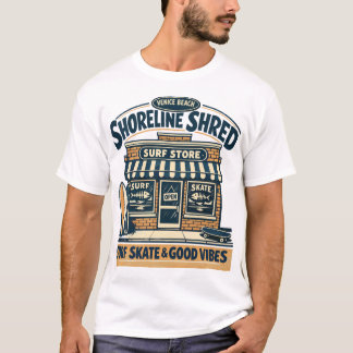 T-shirt met Shoreline Shred-ontwerp