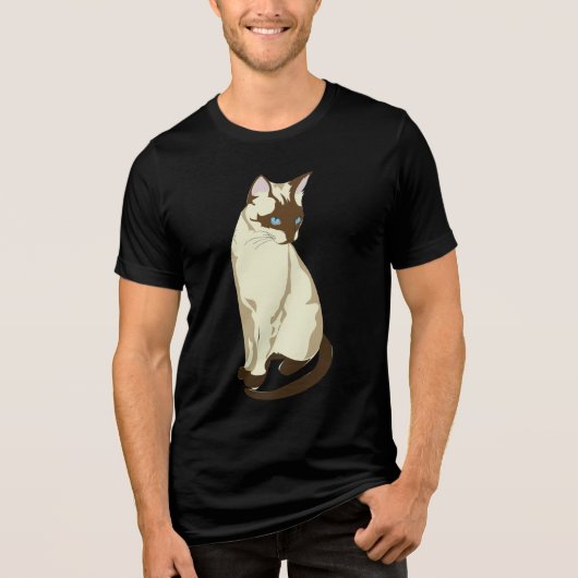 T-shirt met Siamese kat (Voorkant)
