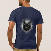 T-shirt met silhouet van kattenkop (Achterkant)