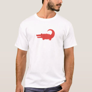 T-shirt met silhouet van krokodil