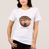 “T-shirt met silhouet van romantisch stel” Tri-Blend Shirt (Voorkant)