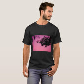 T-shirt met silhouetten van bladeren in de natuur (Voorkant volledig)