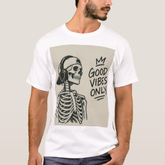 T-shirt met skelet