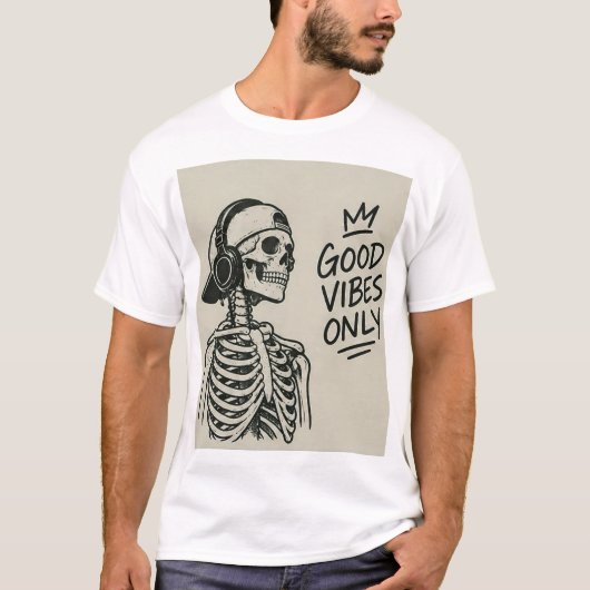 T-shirt met skelet (Voorkant)