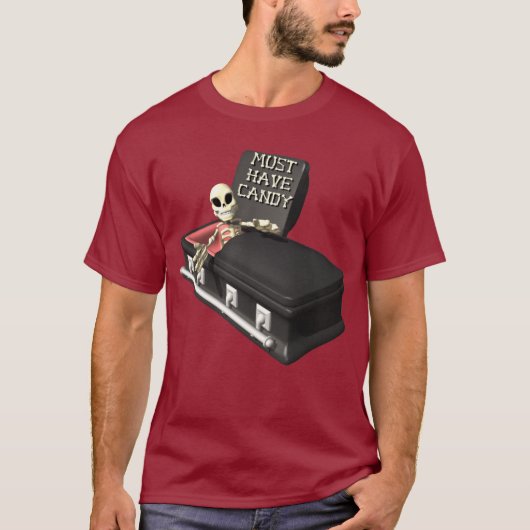 T-shirt met skelet (Voorkant)