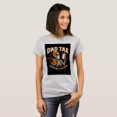 T-shirt met skelet en vaderbelasting (Voorkant volledig)