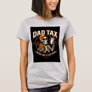 T-shirt met skelet en vaderbelasting