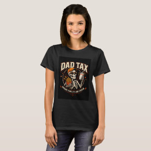 T-shirt met skelet en vaderbelasting