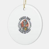 T-shirt met skelet voor vader die competitie weeke keramisch ornament (Links)