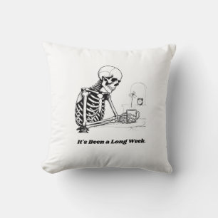T-shirt met skeletontwerp voor lange week Minima Kussen