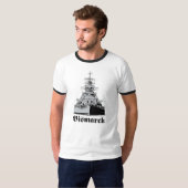 T-shirt met slagschip Bismarck (Voorkant volledig)