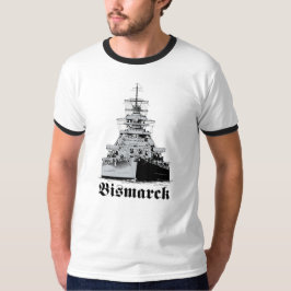 T-shirt met slagschip Bismarck
