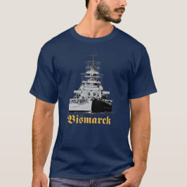 T-shirt met slagschip Bismarck