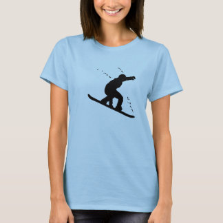 T-shirt met snowboarding