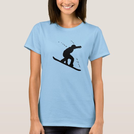T-shirt met snowboarding (Voorkant)