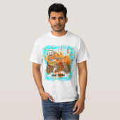 T-shirt met Sock Monkey Biker (Voorkant volledig)