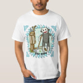 T-shirt met Sock Monkey Golf (Voorkant)