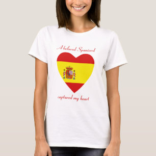 T-Shirt met Spaanse vlag Hartje