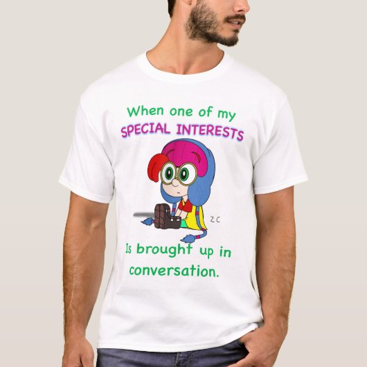 T-shirt met speciale interesses (Voorkant)