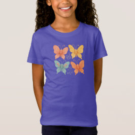 T-shirt met speelse vlinders