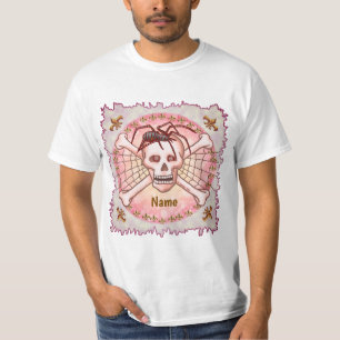 T-shirt met spinnen schedel