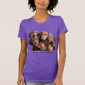 T-shirt met stapel wienerhonden (Voorkant)