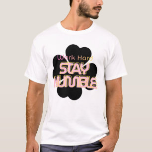 T-Shirt met Stay Humble-typografie