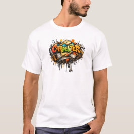 T-shirt met straatartiets gereedschap voor timmerl