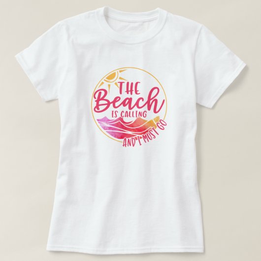 T-shirt met strand oceaans liefde (Design voorkant)