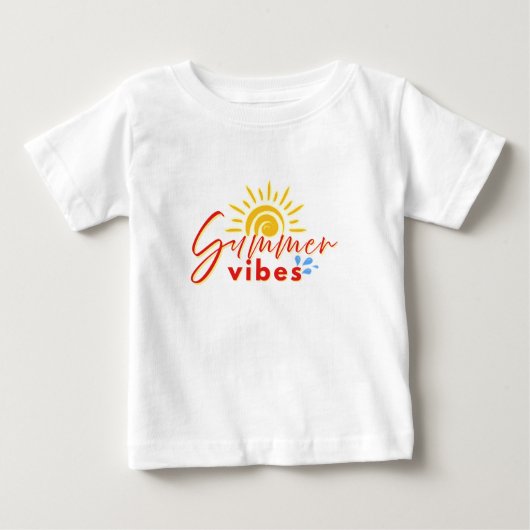 T-shirt met "Summer Vibes" (Voorkant)