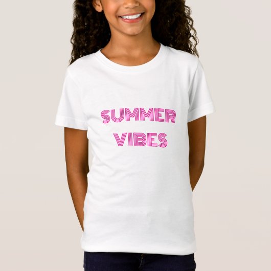 T-shirt met "Summer Vibes" (Voorkant)