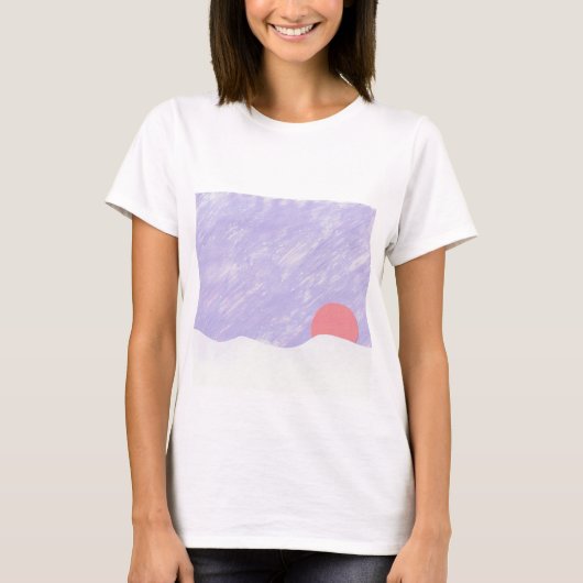 T-shirt met Sunset Design (Voorkant)