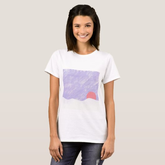 T-shirt met Sunset Design (Voorkant volledig)