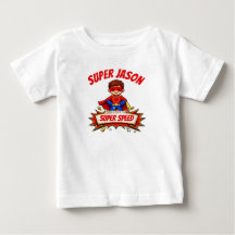 T-shirt met superheldennaam en superkracht voor ki