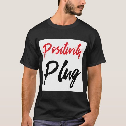 T-shirt met T-shirt voor de positieve aansluiting  (Voorkant)