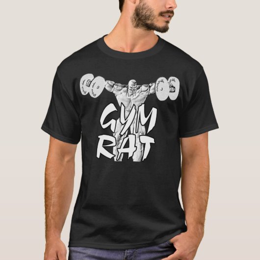 T-shirt met T-shirt voor gym Rat Weightlift (Voorkant)