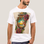 T-shirt met tattoo (Voorkant)