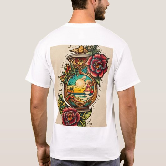 T-shirt met tattoo (Achterkant)